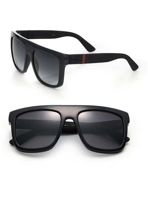 thick black gucci sunglasses|Gucci black sunglasses for men.